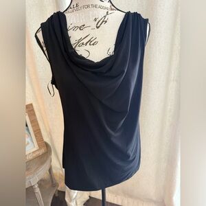 Premise Black Drape Blouse
